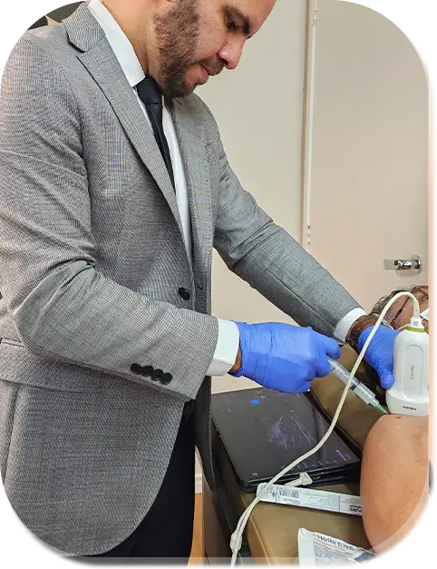 Infiltração guiado por ultrassom
